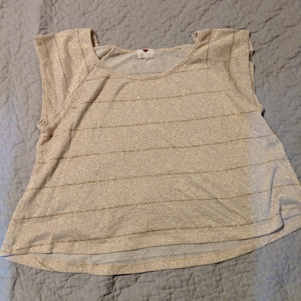 Gold striped top